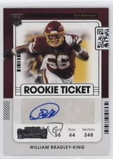 2021 Panini Contenders Rookie Ticket William Bradley-King #253 Auto 1i3m