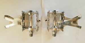 Campagnolo Nuovo Record Pista Pedals 9/16x20 w/ Campy Toe Clips