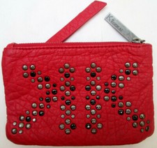 -KOOKAI  portefeuille/porte-monnaie zippé  cuir TBEG vintage 