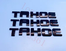 Gloss Black Overlay EMBLEM Fit TAHOE Nameplate Letter for GM 07-20 TAHOE LTZ