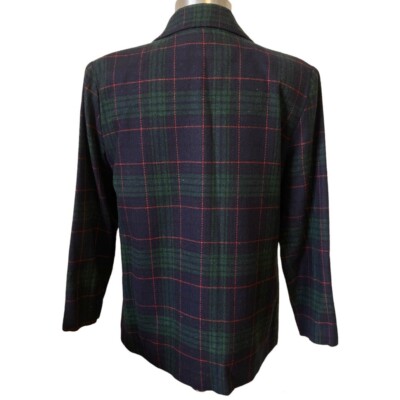 Vintage Plaid Blazer Jacket 90