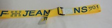 Off White Jeans Yellow Blue Logo Graphic Adjustable Size Ring Belt OS EUC