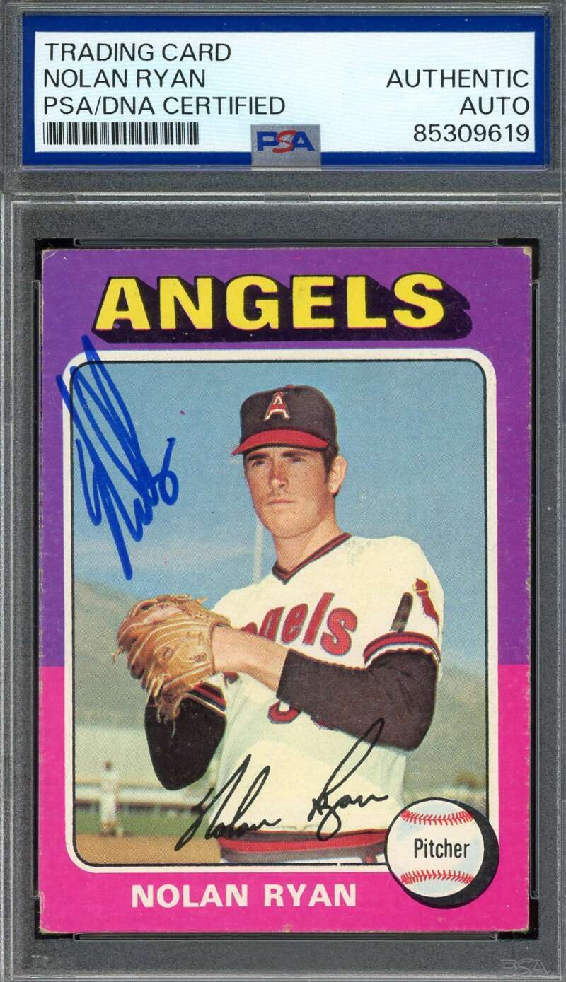 Nolan Ryan PSA DNA Signed 1975 Topps Autograph