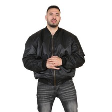 MENS MA1 JACKET ARMY PILOT BIKER BOMBER SECURITY FLIGHT MILITARY DOORMAN COAT