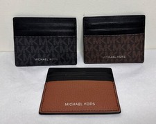Michael Kors Cooper Slim MK Signature Leather Tall Card Case