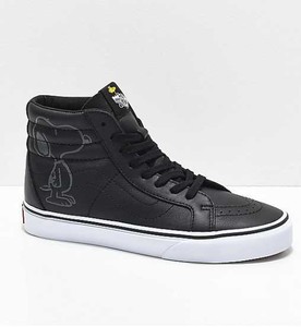 vans snoopy black