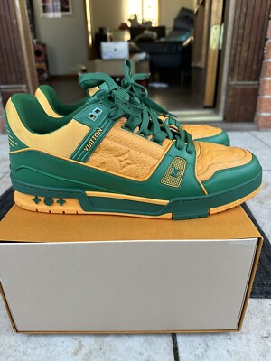 Louis Vuitton trainer Orange and green sneakers | eBay