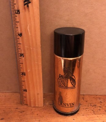 Vintage Eau de Lanvin MY SIN  1 1/3 oz Gold Tone Splash Bottle