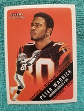 2000 FLEER TRADITION PETER WARRICK ROOKIE #310 CINCINNATI BENGALS RC 