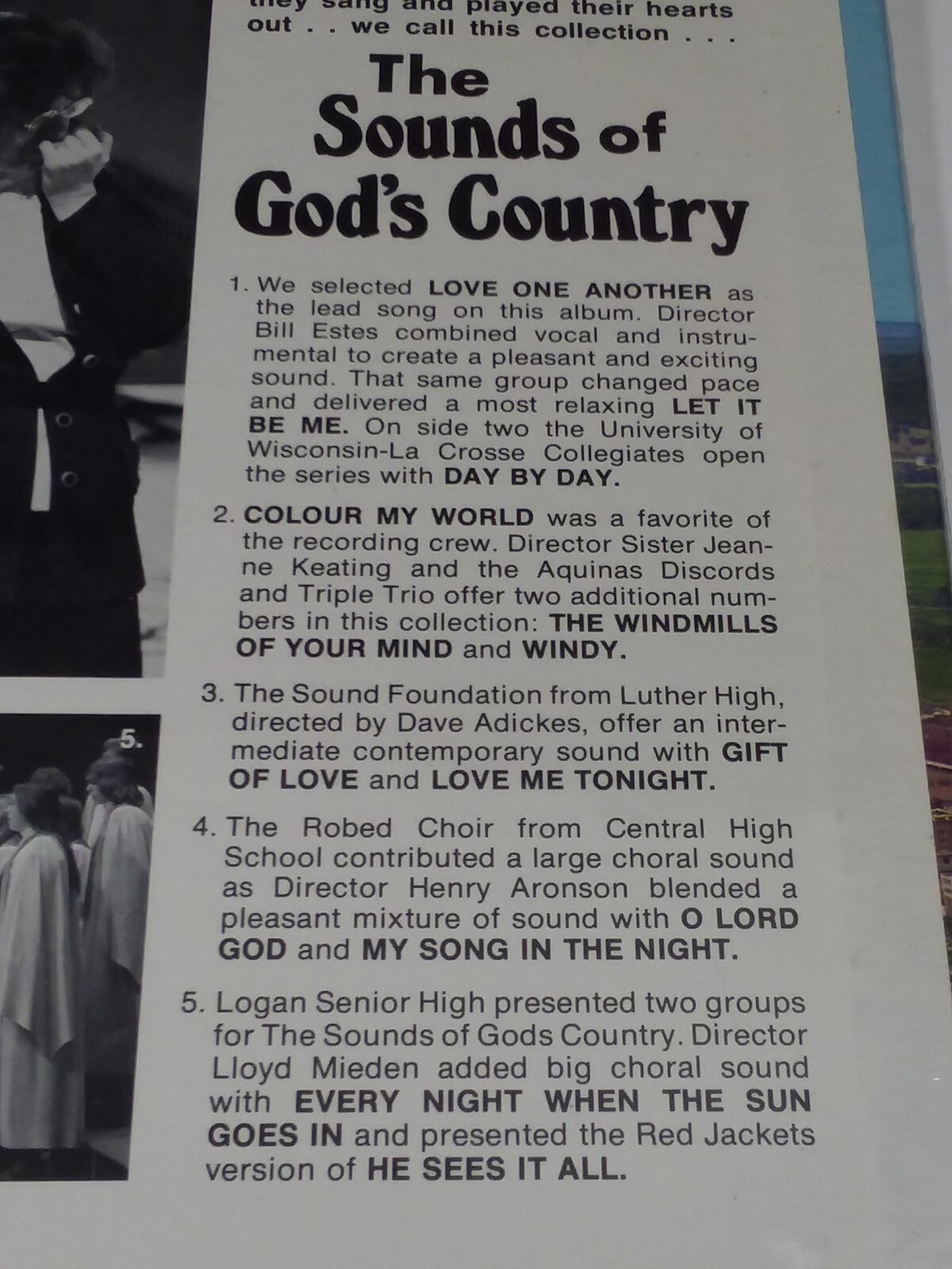Sounds of God's Country - NEW - La Crosse WI - Aquinas Logan Central 33 LP