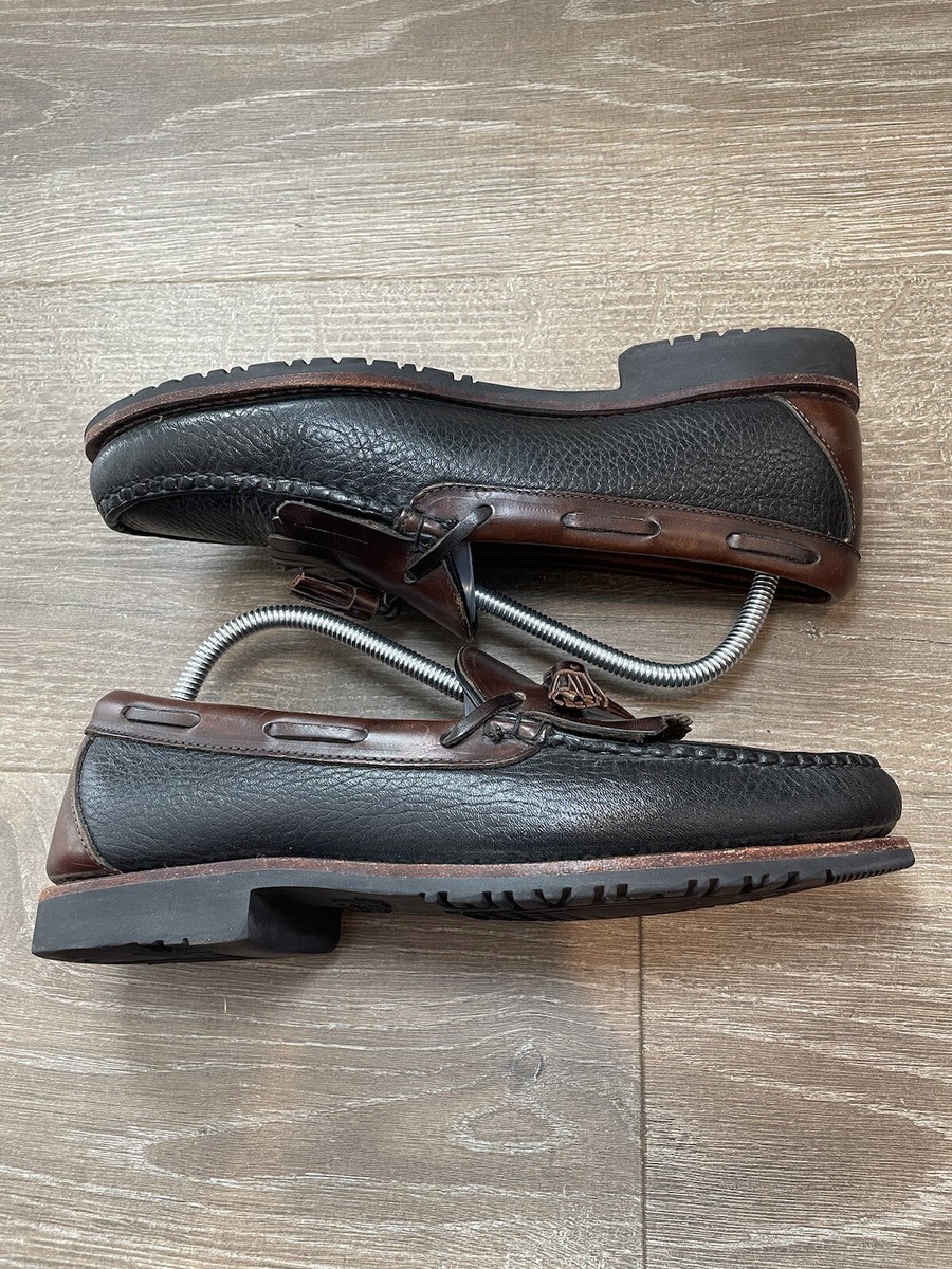Allen Edmonds Nashua 42250 Black/Brown Tassel Loafers Slip  display picture 1
