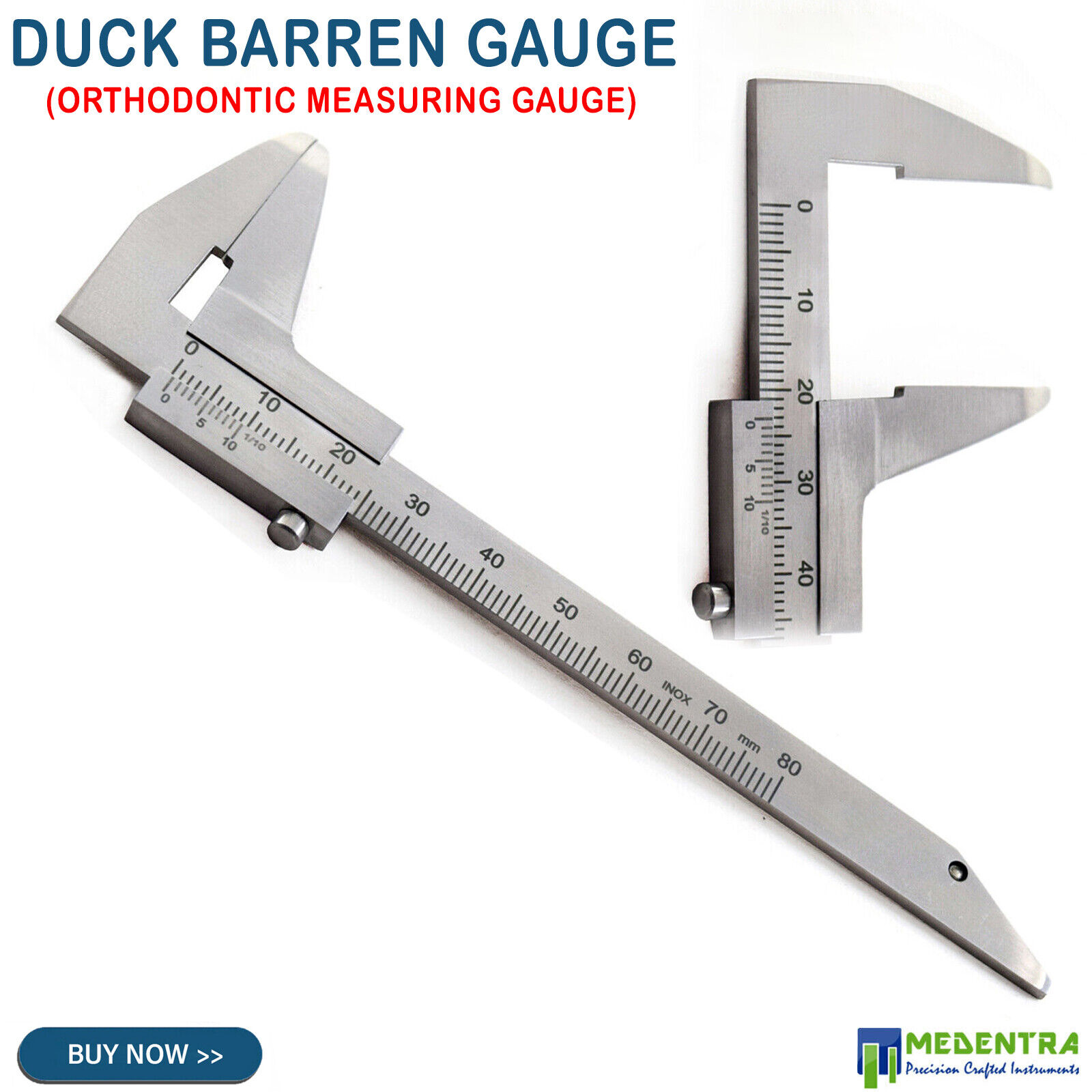 Dental Crown Gauge Calipers Metal Wax Bone Thickness Measuring Medical