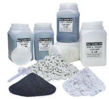 8 LBS Large Weight Rock Tumbler Grit Kit and Ceramic Tumbling Filler Media NEW