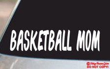 BASKETBALL MOM Vinyl Decal Sticker Rear Window Bumper FUNNY PROUD SPORTS FAMILY