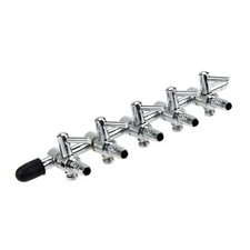 Stainless Steel Aquarium Air Pump Splitter 5-Way Fish Tank Control Valve Large