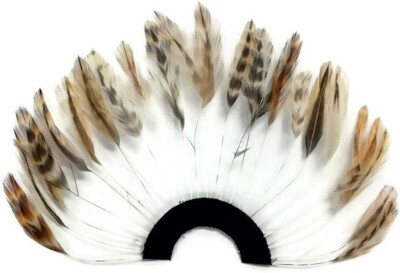 Chinchilla Beaded Feather Pinwheel Bridal Costume Fascinator Hat Hair Acc