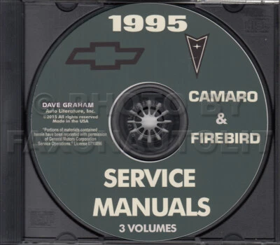 1995 Camaro Trans Am Firebird Shop Manual CD Chevy Z28 Pontiac Service Repair