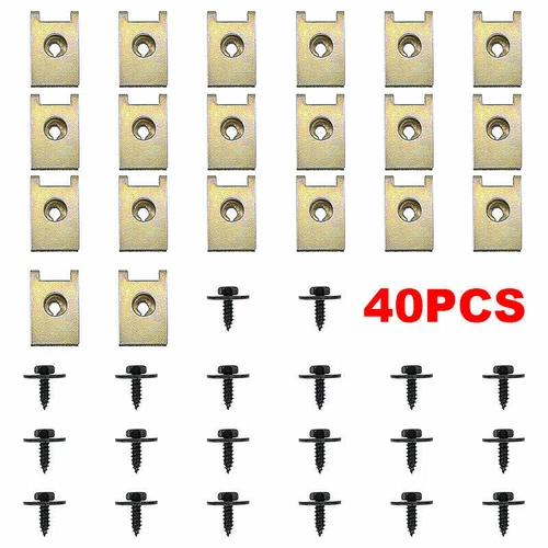 For Ford Metal Car Screw Body Fender Bumper Retainer U Nut Clips Gasket Fastener - Picture 3 of 22
