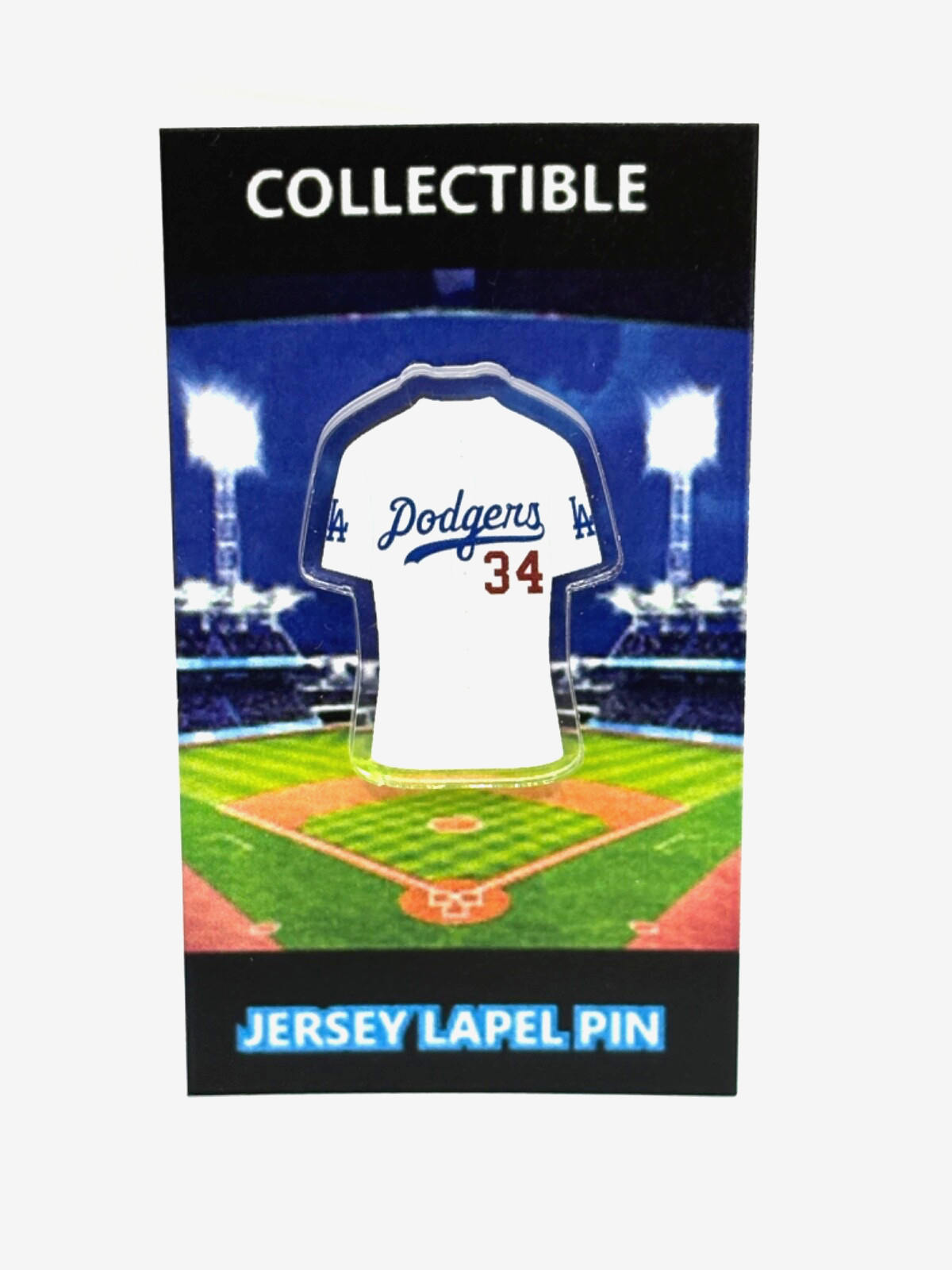Los Angeles Dodgers Fernando Valenzuela  jersey lapel pin-TRUE BLUE