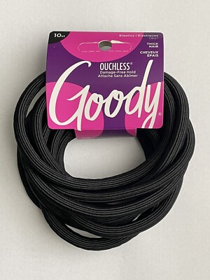 Goody Ouchless Black No Metal Elastics – Haargummis Ohne Metall
