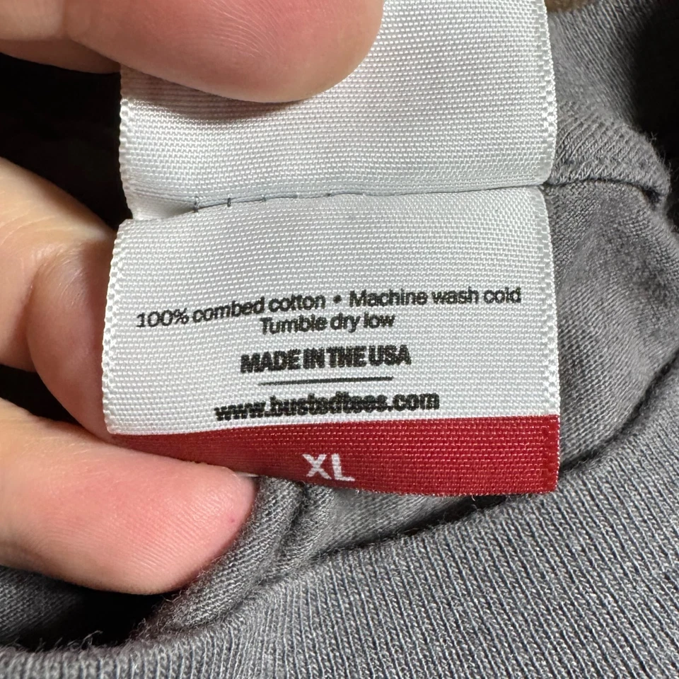 Initech Office Space Movie Novelty Tee Shirt XL Gray Busted Tees Made in USA - Image 4 of 4