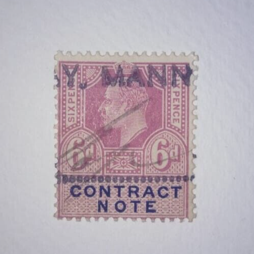 BL GB 6d CONTRACT NOTE revenue stamp used | eBay