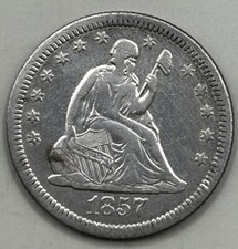 1857-O Seated Liberty Quarter 25C  XF Better Date - 24352