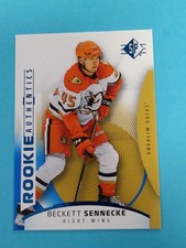 25-26 UD SP Hockey - Beckett Sennecke ROOKIE Authentics #108 Ducks BLUE Parallel