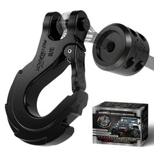 Autmatch 38 Winch Hook With Grade 70 Safety Latch For Off-road Matte Black