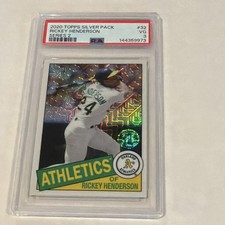2020 Topps Silver Pack 1985 Chrome Rickey Henderson #85TC-32 PSA 3 Athletics