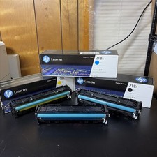 HP 218A Lot Of 3 Original LaserJet Toner Cartridge, Cyan,Black,Yellow