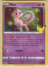 Pokemon Mew 011/025 Celebrations Holo Rare NM