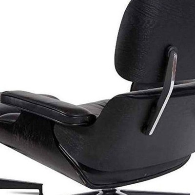 Mid Century Lounge Chair and Ottoman Genuine Italian Leather Eams Swivel Chair