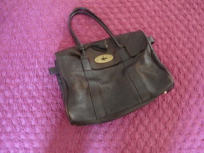 Damen Ledertasche Mulberry Dark Brown
