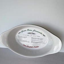 2005 Campbell’s Green Bean Casserole 50th Anniversary Oval Dish w/Recipe Inside