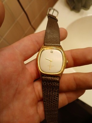 Wittnauer Vintage Mechanical Analog  Watch Gold Tone Genuine Leather Functional