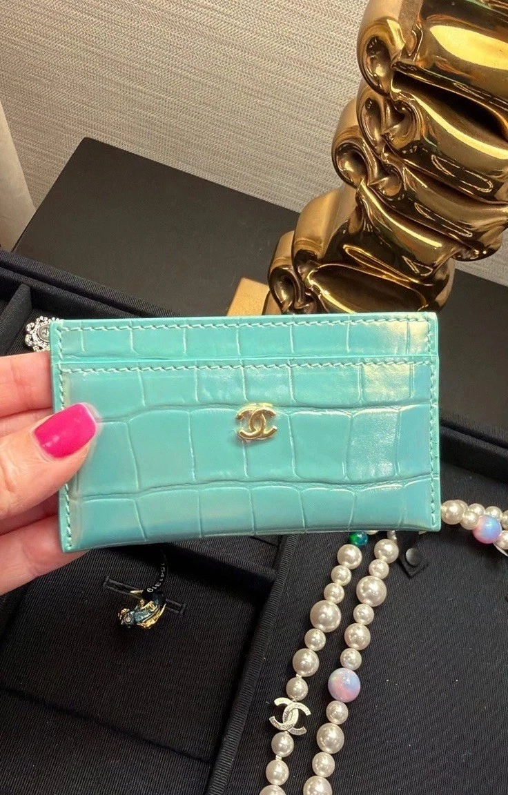 CHANEL Leather Blue Wallets for Women for sale | eBay