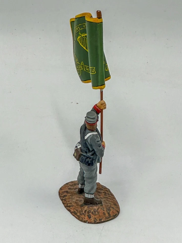 FIGURAS FRONTLINE A.C.C.6. GUERRA CIVIL 10º Tennessee Irish Regt Bearer & Officer - Imagem 2 de 4