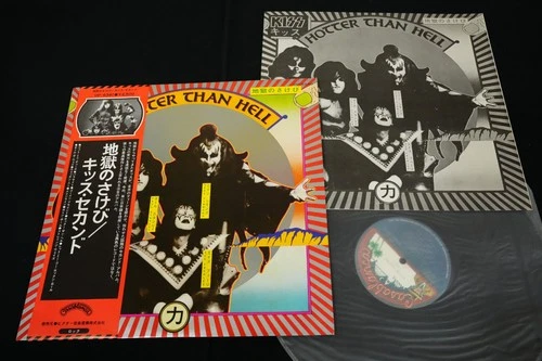 KISS - HOTTER THAN HELL JAPAN VINYL LP 1st press Blue Bogart Label OBI VIP-6340