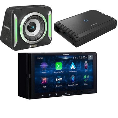Alpine ILX-W670 S2-SB8 S2-A55V Bundle - Receiver, 8'' Subwoofer & 5-Channel Amp