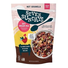 Seven Sundays Nut Granola Cereal, Day Dream Dark Chocolate Raspberry, 20 Oz Bag