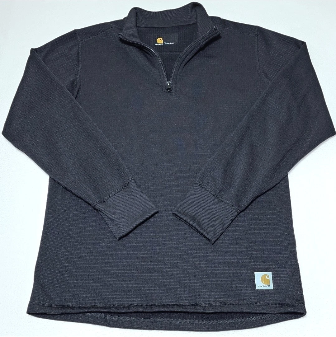 Carhartt Base Force Super-Cold Weather Quarter-Zip Top - Black - Men's LARGE L