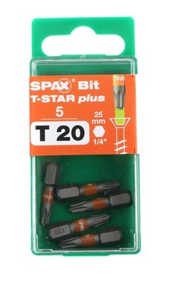 Spax Bit T - STAR Plus T 20 VPE: 5 Stk.