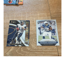 Panini Select & Prizm NFL Football Card Lot 2020, 2 Cards, Warner, Edwards