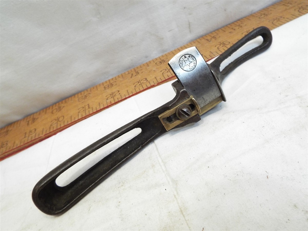 Antique Snell & Atherton Iron Leather Spoke Heel Shave Cutter