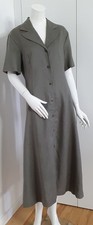 Vtg Early 90s Fletcher Jones Sz 16 (Mod 12) Linen Bld Button Through Maxi Dress