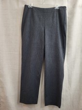 Talbot's Heritage Side Zip Stretch Straight Leg Career Dress Pants Size 12 Gray