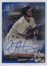 2017 Bowman Chrome Prospect Blue Refractor 12/150 CJ Hinojosa #CPA-CH Auto 6w8