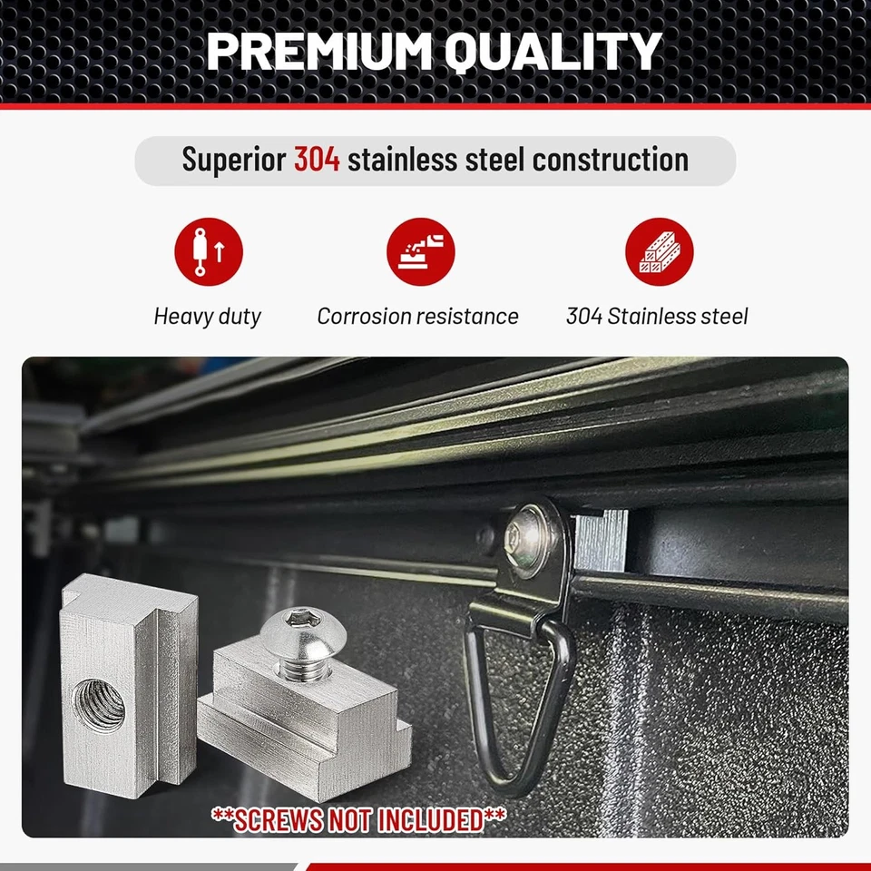 Truck Bed Tie Down Rail Nut Utili-Track Slide Block Fits Nissan Titan & Frontier - Image 3 of 4