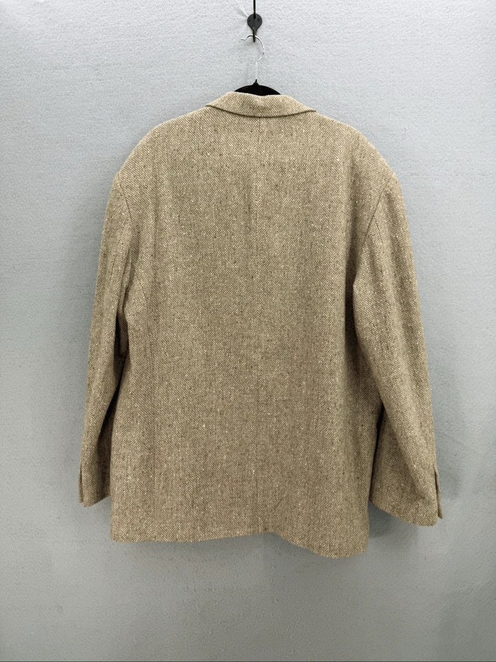Vintage Structure Le Collecioni Mens Silk Wool Single-Breasted Tweed Blazer XL M - Image 2 of 4
